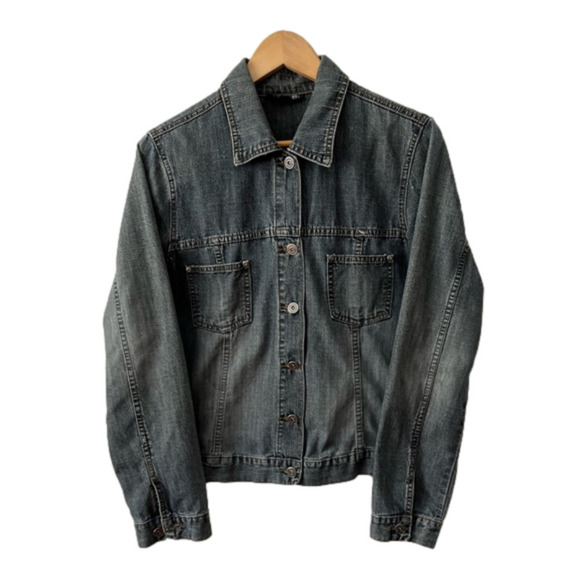 Contrast Jean Jacket. Lightweight Jean Jacket. Soft Comfy Denim Coastal. LARGE - Picture 1 of 12
